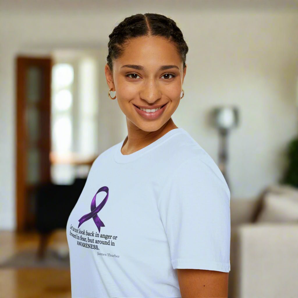 T-shirt unisexe avec ruban de sensibilisation à l'épilepsie
