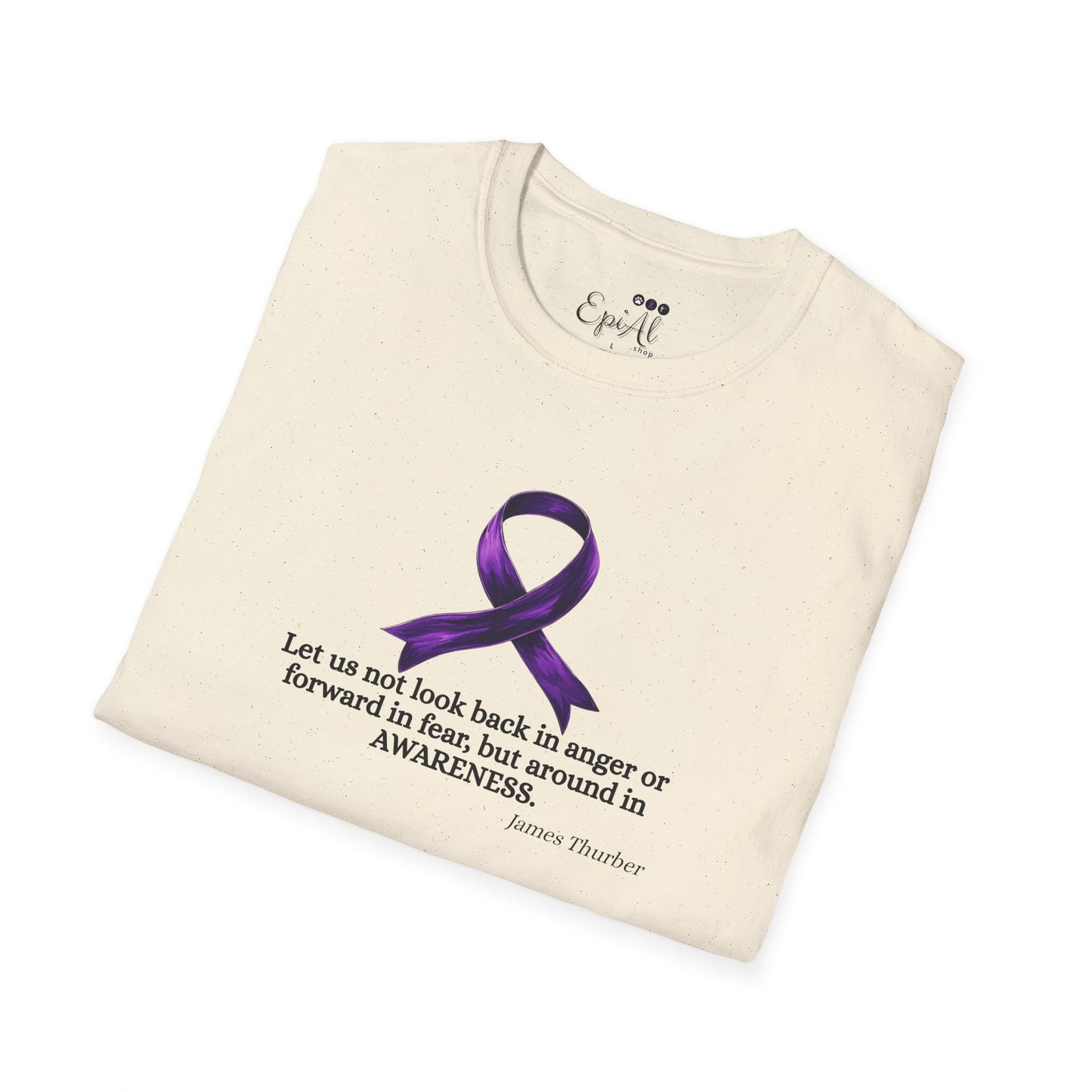 T-shirt unisexe avec ruban de sensibilisation à l'épilepsie