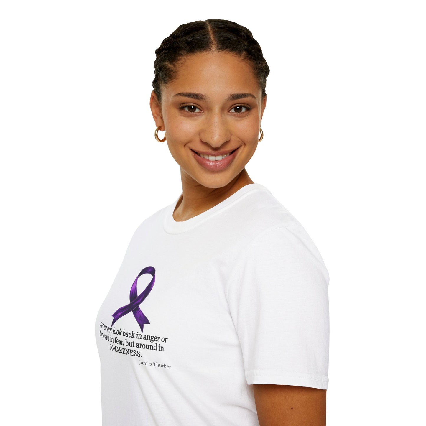 T-shirt unisexe avec ruban de sensibilisation à l'épilepsie