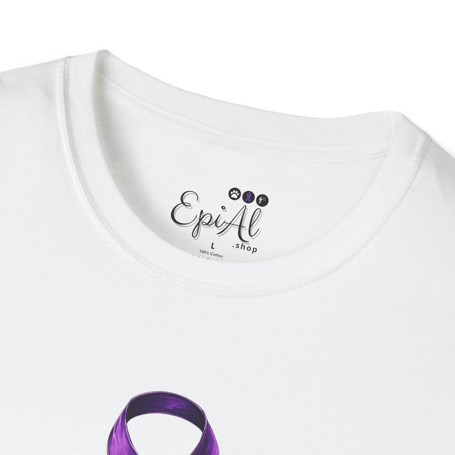 T-shirt unisexe avec ruban de sensibilisation à l'épilepsie