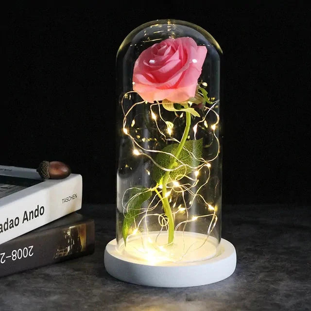 Enchanted Glass Rose Decoration for Home Decor