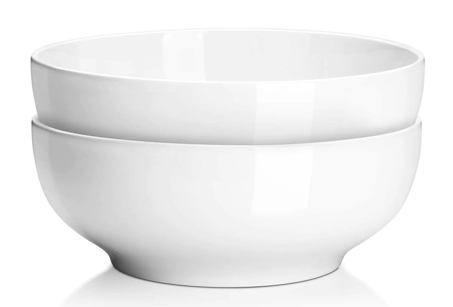 Cuencos de Cerámica Blancos Grandes DOWAN - 9.5" para Entretenimiento