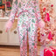 Christmas Satin Printed Long Sleeve Pajama Suit