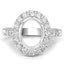 0.60 Carat Genuine White Diamond 14K White Gold Semi Mount Engagement Ring