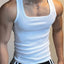 Men's Square Neck Wide Strap Tank Top
