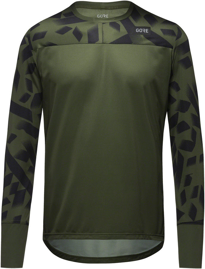 Gorewear Trail KPR Daily Long Sleeve Jersey - Vert Utilitaire/Noir Taille S Homme