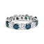 Bague en Eternité Alternée en Diamant en Or Blanc 14K