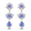 7.73 Carat Genuine Tanzanite & White Topaz Sterling Silver Earrings
