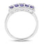 1.25 Carat Genuine Tanzanite Sterling Silver Engagement Ring