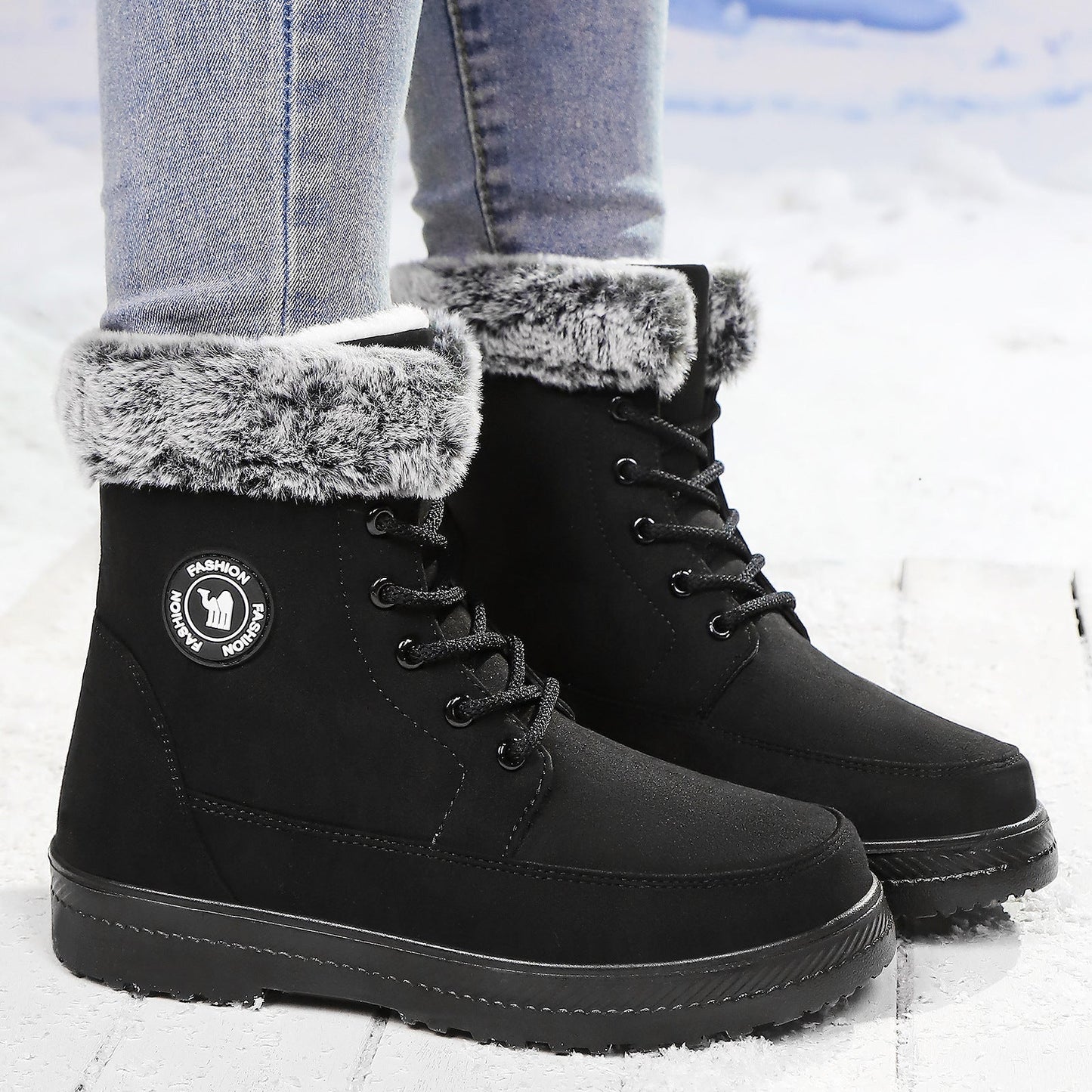 Bottes sauvages en coton doux pour femmes