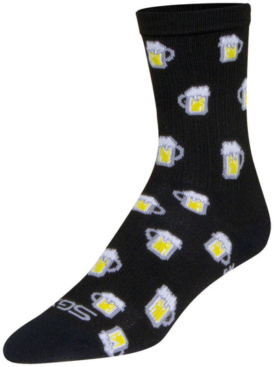 SockGuy SGX Pints Crew Socks - 6" Black Large/X-Large