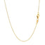Collar de cadena de cable doble extensible de oro amarillo de 14k