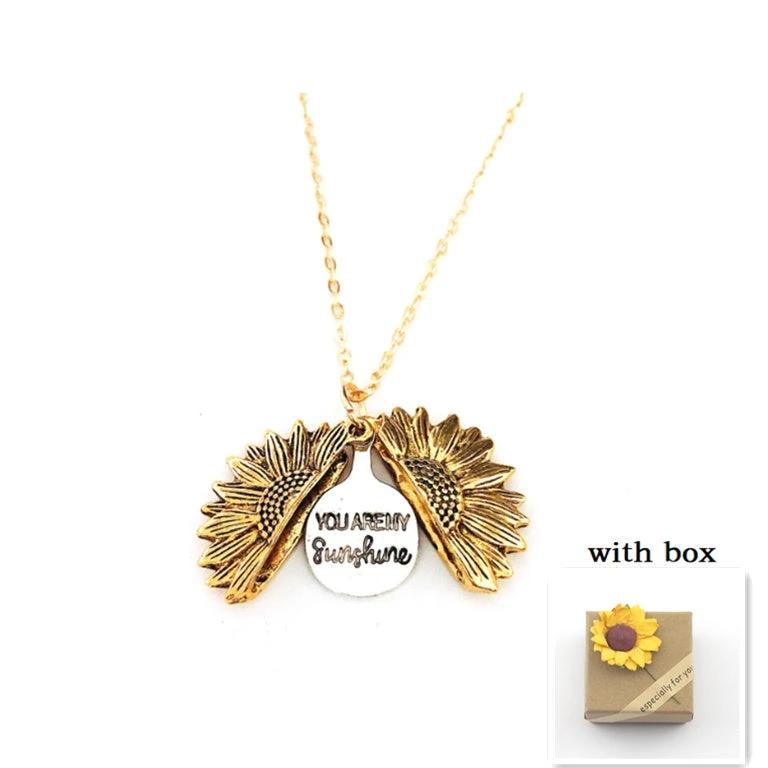 Collar de Letras Dobles Girasol