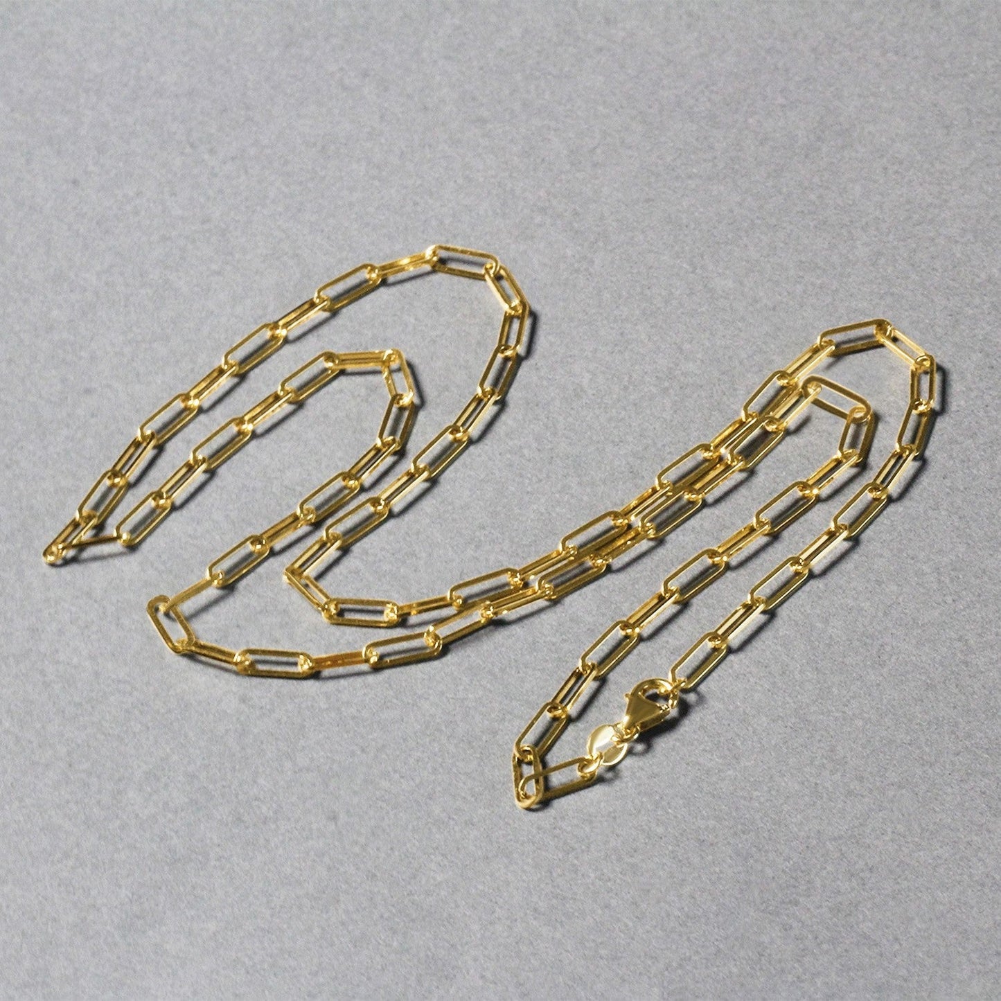 14K Yellow Gold Paperclip Chain Necklace