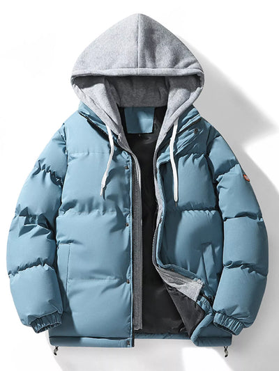 Veste Puffer Matelassée à Capuche Grande Taille pour Homme