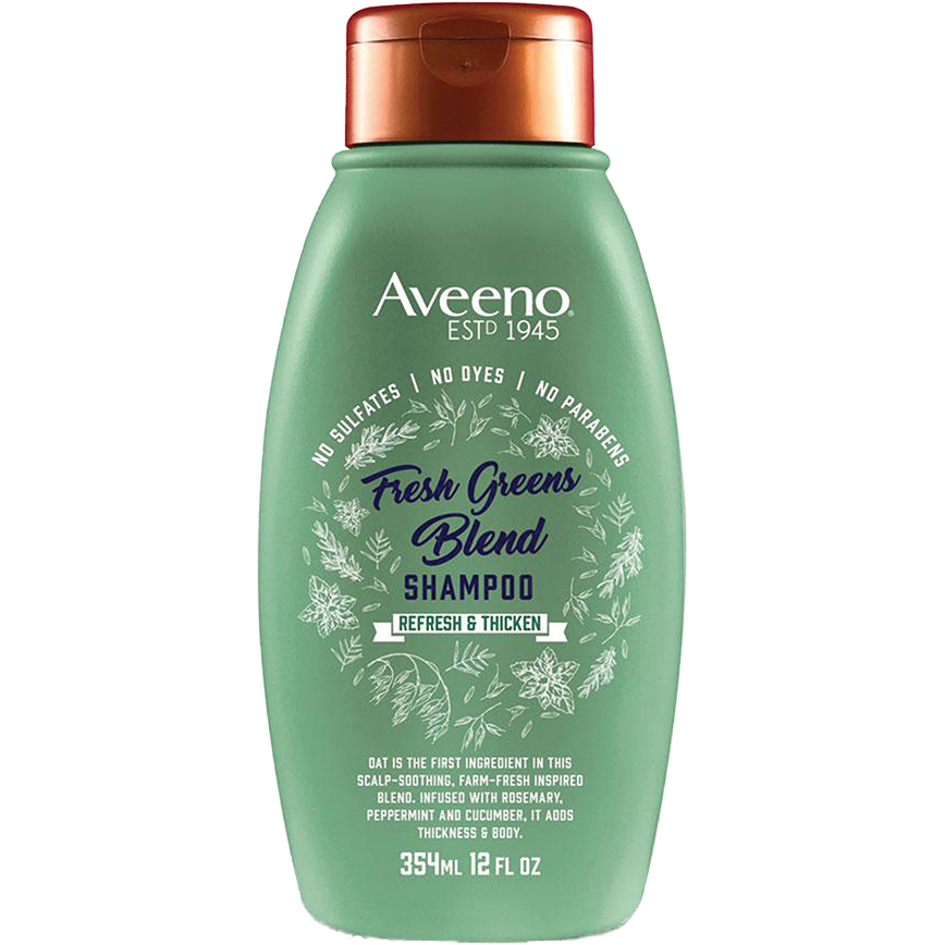 Champú Aveeno Calmante del Cuero Cabelludo Mezcla de Verdes Frescos - 12 fl. Oz
