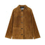 Elegant Retro British-Style Suede Jacket for Women