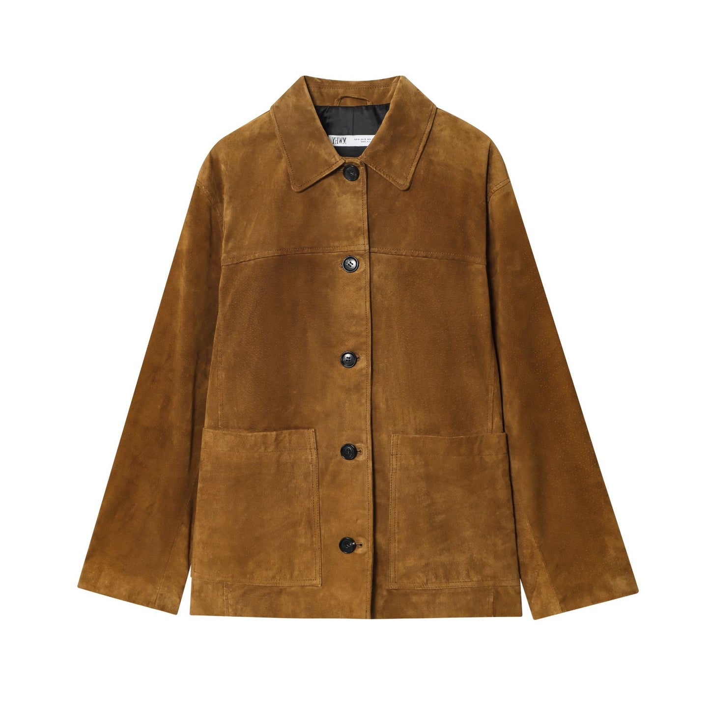 Elegant Retro British-Style Suede Jacket for Women