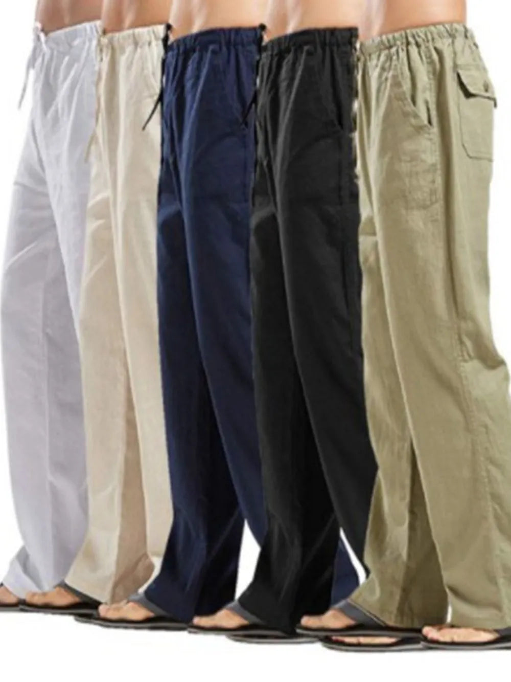 Joggers à cordon pour hommes grandes tailles avec poches
