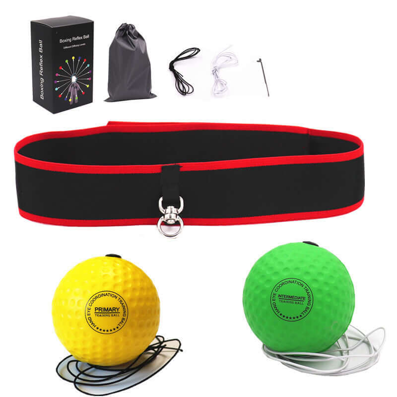 Adjustable Head-Mounted Boxing Reaction Ball for Enhanced Reflex Training - Korvel