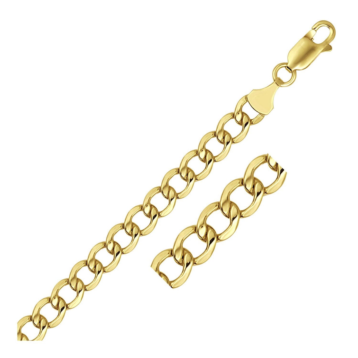 6.2mm 14k Yellow Gold Curb Chain Necklace