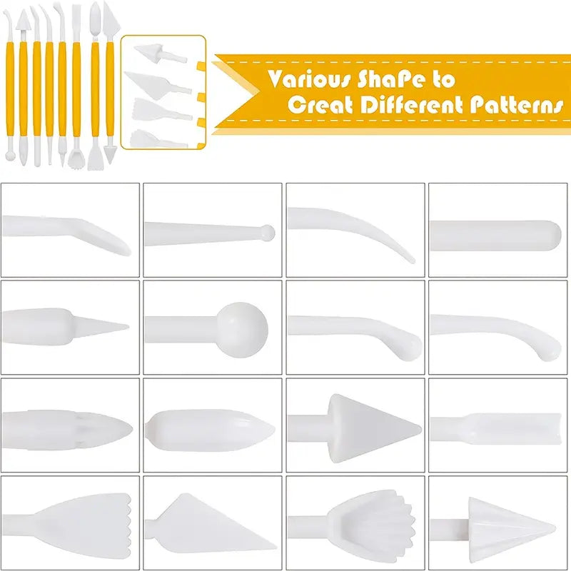 Ensemble d'outils en fondant de 11 pièces pour la décoration de gâteaux