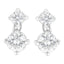 Boucles d'oreilles en or blanc 14K avec double diamant