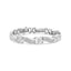 Pulsera de Tenis de Diamante Wave y X Link de Plata Esterlina .925 - 7"