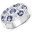 2.31 Carat Genuine Tanzanite Sterling Silver Engagement Ring