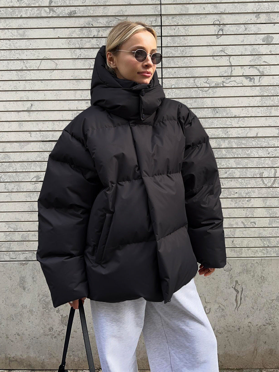 Parka en coton avec capuche amovible et style pour l'hiver