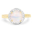 0.95 Carat Ethiopian Opal & White Topaz Sterling Silver Ring