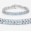 Bracelet en argent sterling avec topaze bleue de 17,22 carats et diamants