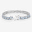Bracelet en argent sterling avec topaze bleue de 17,22 carats et diamants
