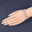 Bracelet en argent sterling avec topaze bleue de 17,22 carats et diamants
