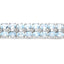 Bracelet en argent sterling avec topaze bleue de 17,22 carats et diamants
