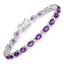 7.98 Carat Genuine Amethyst Sterling Silver Bracelet