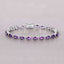 7.98 Carat Genuine Amethyst Sterling Silver Bracelet