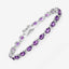 7.98 Carat Genuine Amethyst Sterling Silver Bracelet