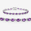 7.98 Carat Genuine Amethyst Sterling Silver Bracelet