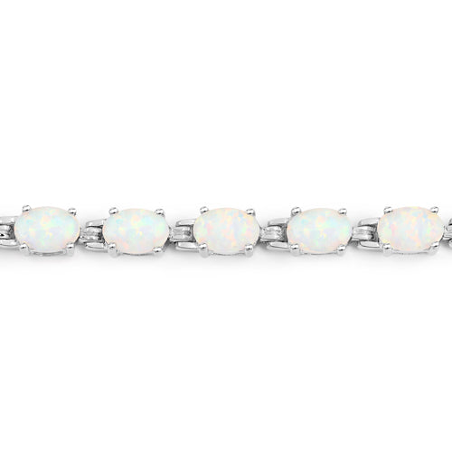 Bracelet en argent sterling avec opale créée de 3,50 carats