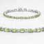 8.61 Carat Genuine Peridot .925 Sterling Silver Bracelet