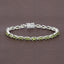 8.61 Carat Genuine Peridot .925 Sterling Silver Bracelet