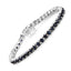 Bracelet en argent sterling avec saphirs bleus de 8,36 carats