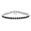 Bracelet en argent sterling avec saphirs bleus de 8,36 carats