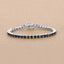 Bracelet en argent sterling avec saphirs bleus de 8,36 carats