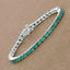 7.48 Carat Genuine Emerald .925 Sterling Silver Bracelet