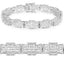 0.48 Carat Genuine White Diamond Sterling Silver Bracelet