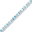 8.84 Carat Genuine Blue Zircon & Topaz Sterling Silver Bracelet