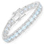 14.79 Carat Genuine Blue Topaz Sterling Silver Bracelet