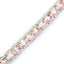 Pulsera de Morganita Genuina Baño de Oro Rosa de 18K en Plata de Ley